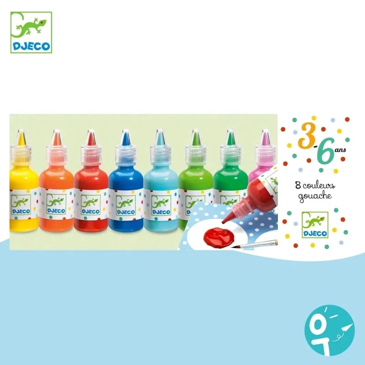 8 Bouteilles De Gouache LES COULEURS Djeco 1 8 Bouteilles De Gouache LES COULEURS Djeco