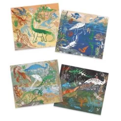 Atelier Collages ARTISTIC PATCH-DINOSAURUS Djeco -Magasin De Jouets atelier collages artistic patch dinosaurus djeco 1200 1200 825819