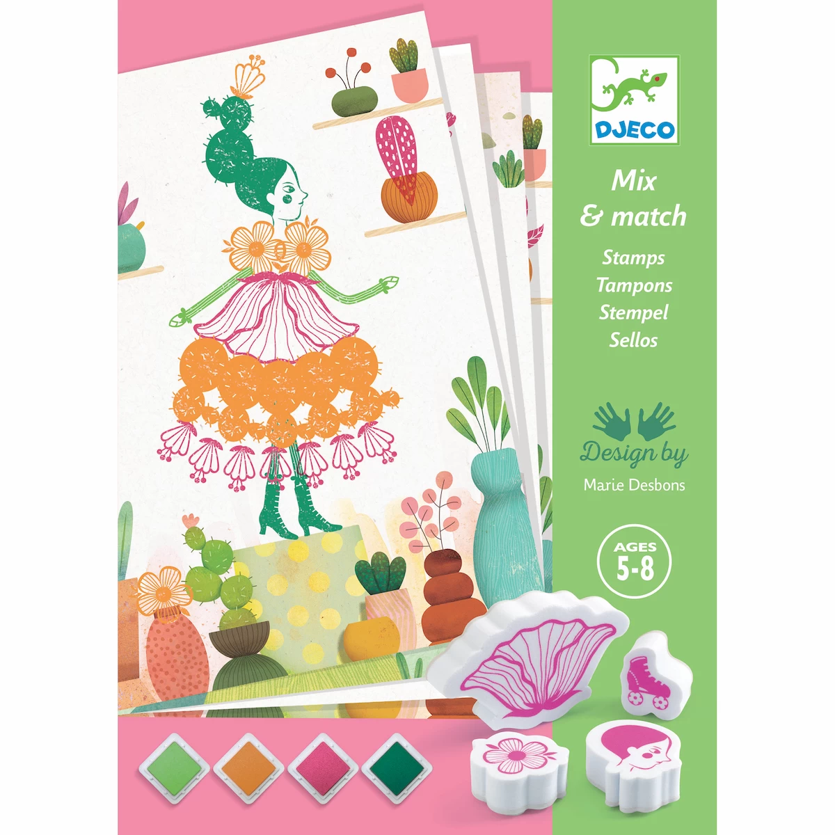 Atelier Tampon Flower Girls LES PLUS GRANDS Djeco 1 Atelier Tampon Flower Girls LES PLUS GRANDS Djeco