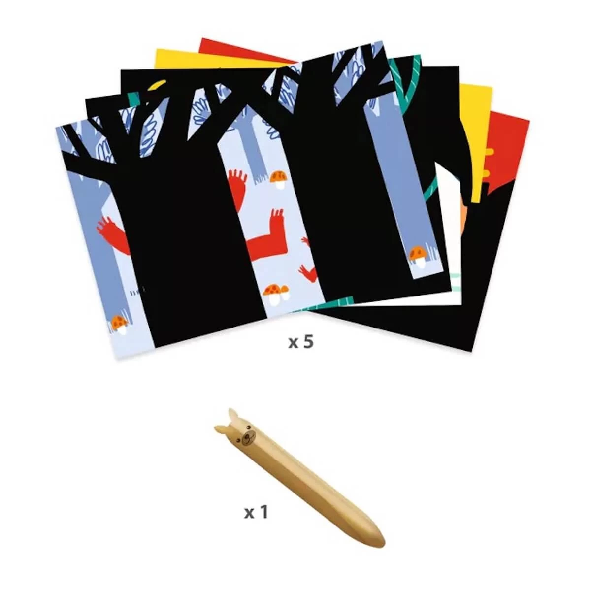 Cartes à Gratter Animaux à Découvrir Djeco 3 Cartes à Gratter Animaux à Découvrir Djeco – Image 3