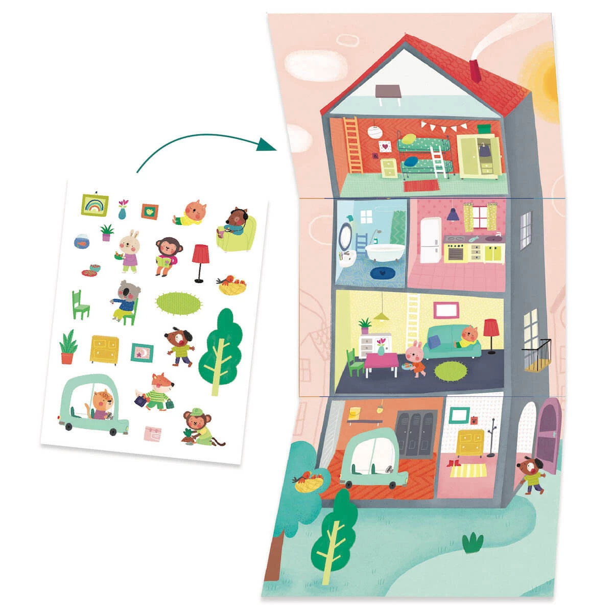 Coffret Créatif Les Animaux Et Leurs Maisons LES PETITS Djeco 2 Coffret Créatif Les Animaux Et Leurs Maisons LES PETITS Djeco – Image 2
