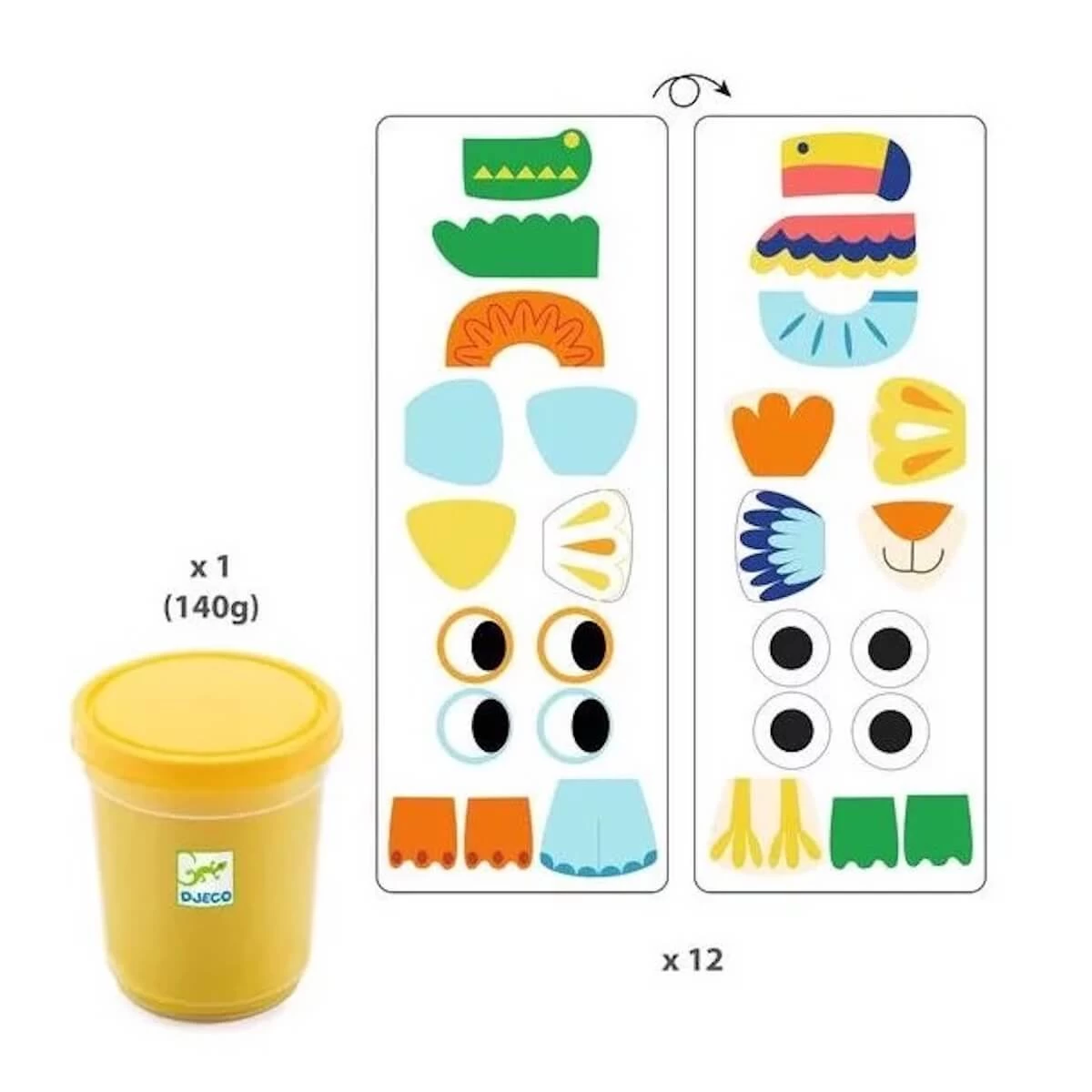 Coffret Pâte à Modeler Mapatanimaux Djeco 2 Coffret Pâte à Modeler Mapatanimaux Djeco – Image 2