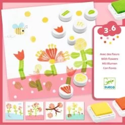 Coffret Tampons Avec Des Fleurs Djeco