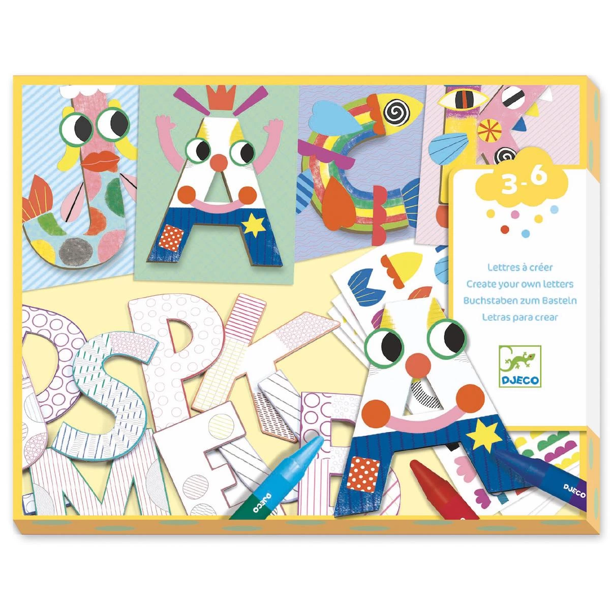 Coloriages Un Monde à Créer, Lettres Djeco 1 Coloriages Un Monde à Créer, Lettres Djeco