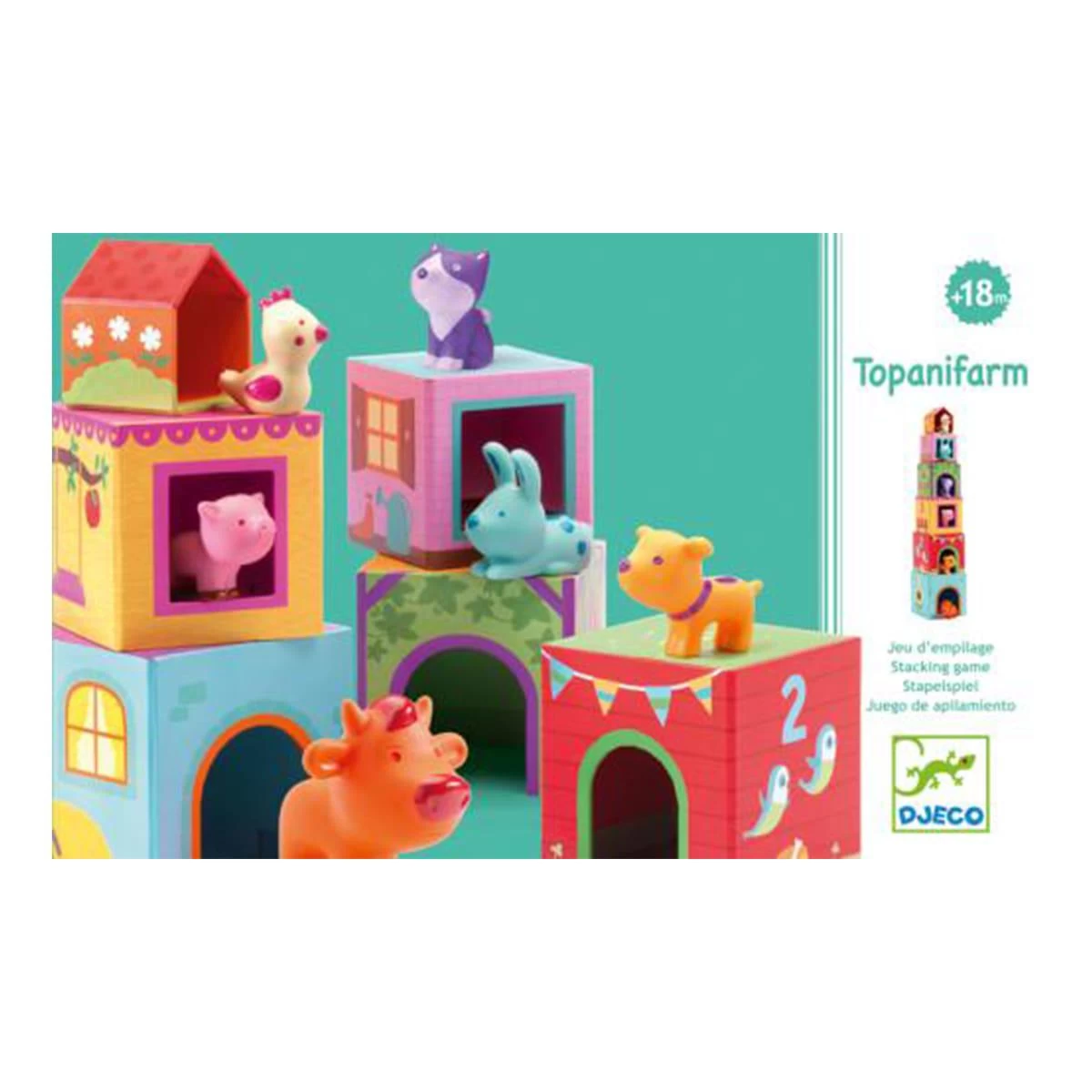 Cubes Premier âge TOPANIFARM Djeco 1 Cubes Premier âge TOPANIFARM Djeco