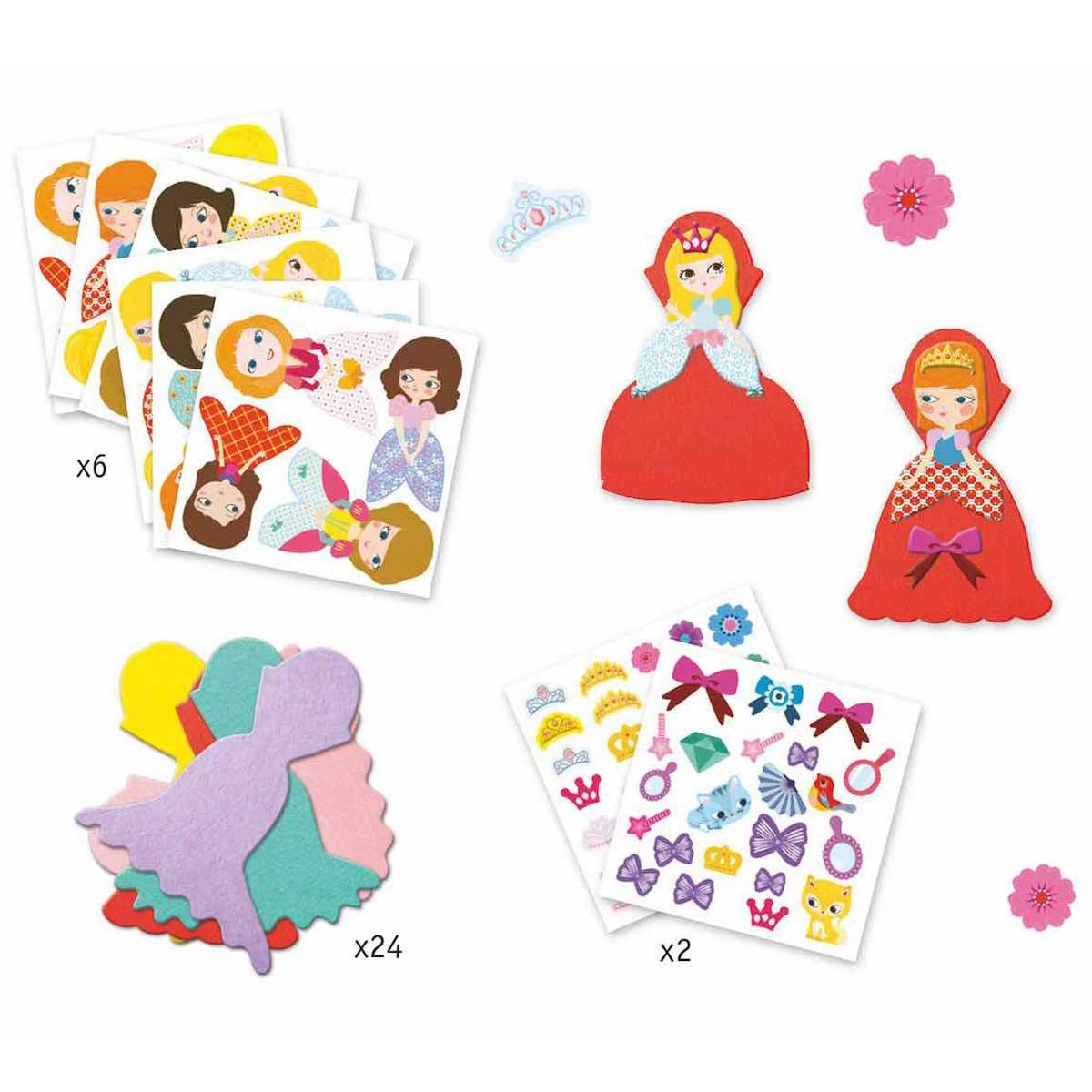 Gommettes J'AIME LES PRINCESSES Djeco 2 Gommettes J'AIME LES PRINCESSES Djeco – Image 2