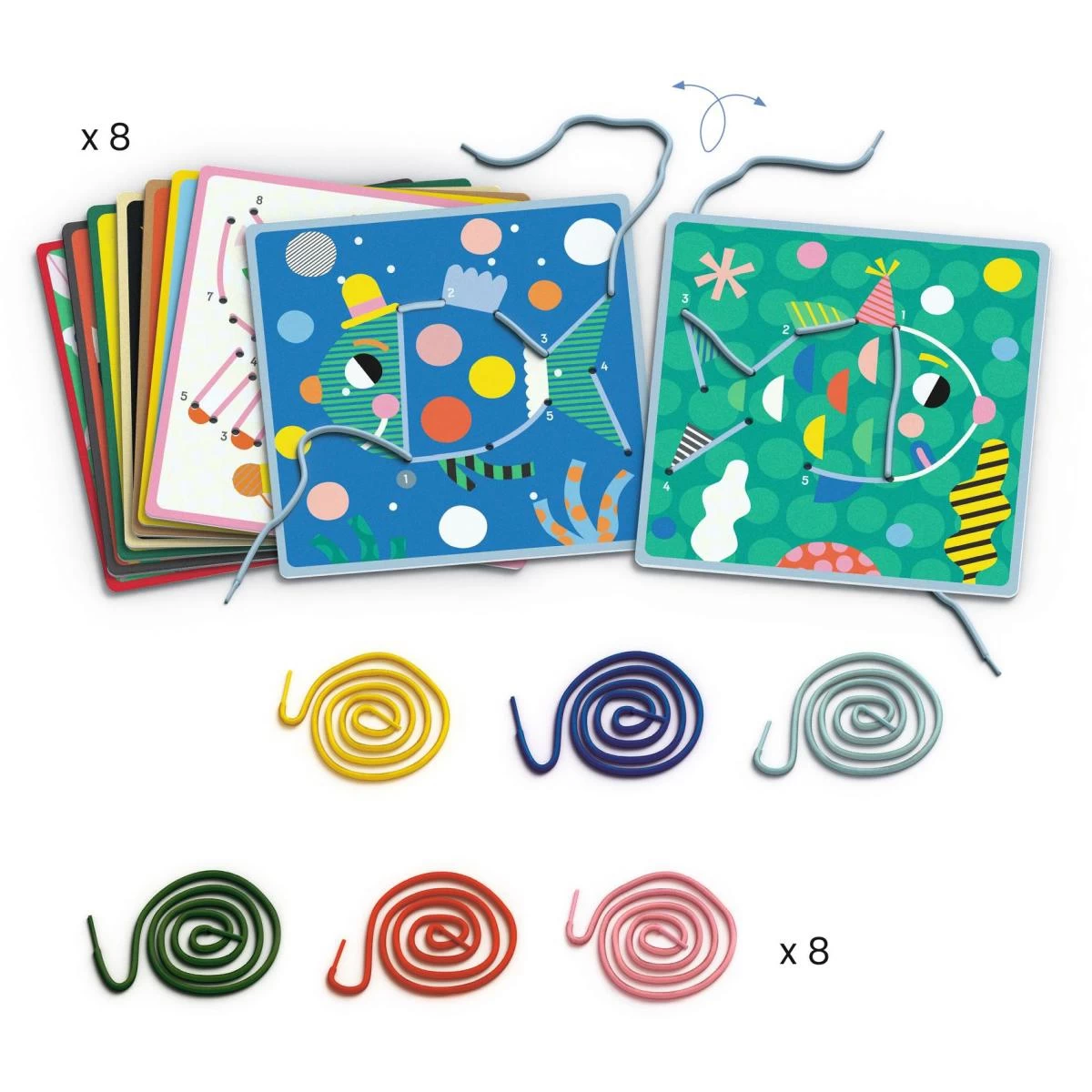 Jeu D'apprentissage Dot-to-dot-Laçage Djeco 2 Jeu D'apprentissage Dot-to-dot-Laçage Djeco – Image 2