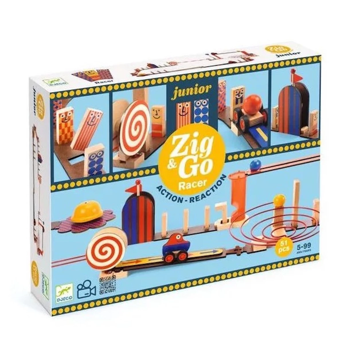 Jeu De Construction Zig & Go Junior Racer 51pcs Djeco 1 Jeu De Construction Zig & Go Junior Racer 51pcs Djeco
