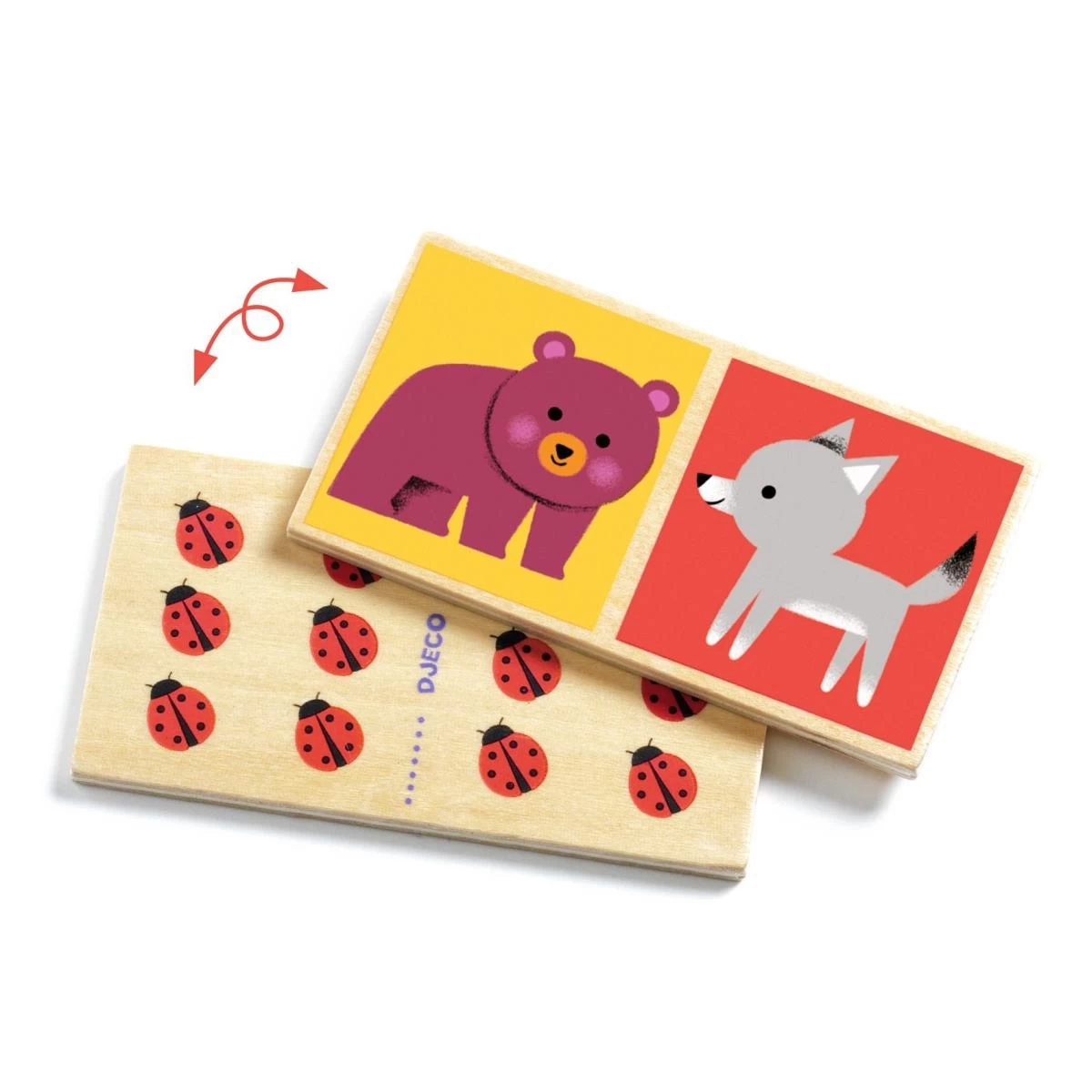 Jeu éducatif Domino Wood Djeco 3 Jeu éducatif Domino Wood Djeco – Image 3