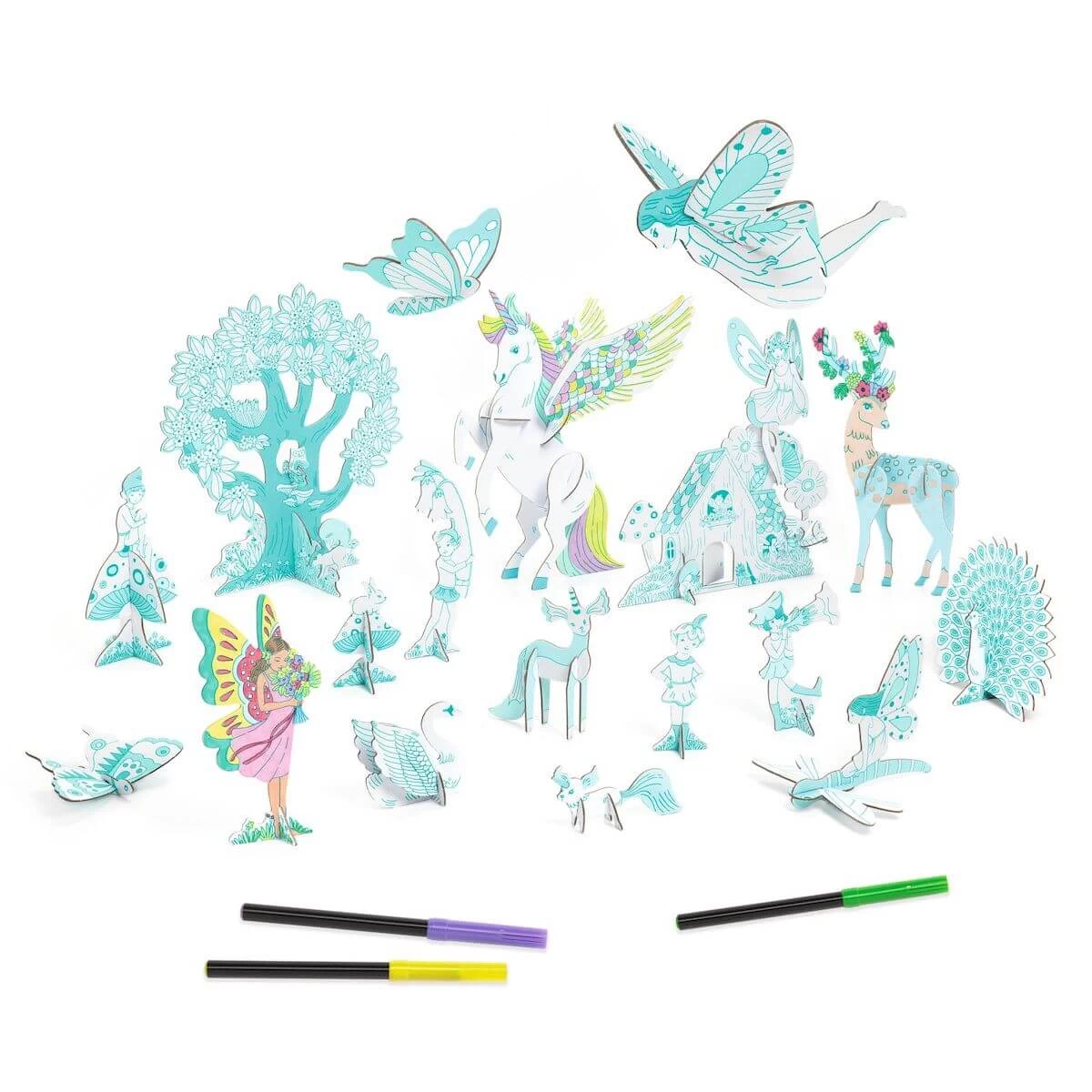 Kit Coloriage Monde Enchanté Djeco 6 Kit Coloriage Monde Enchanté Djeco – Image 6