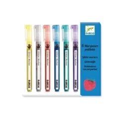 Marqueurs Paillettes-par 6 LES COULEURS POUR LES GRANDS Djeco