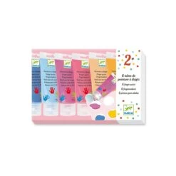 Peinture à Doigts Sweet Set De 6 LES COULEURS POUR LES PETITS Djeco