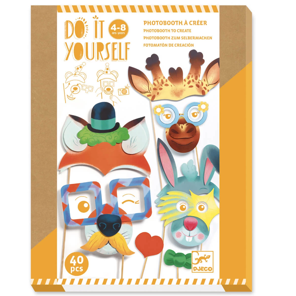 Photobooth à Créer Ballons & Co La Fiesta Des Animaux DIY Djeco 1 Photobooth à Créer Ballons & Co La Fiesta Des Animaux DIY Djeco