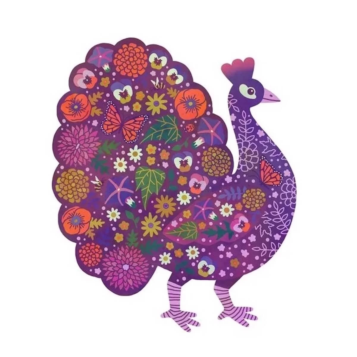 PUZZ'ART Peacock 500pcs Djeco 4 PUZZ'ART Peacock 500pcs Djeco – Image 4