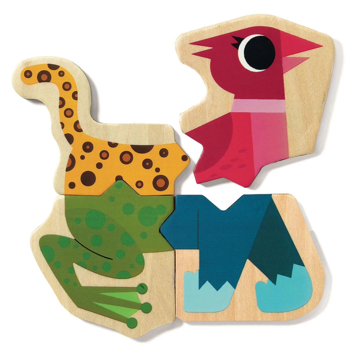 Puzzle Premier âge Mixanimo BOIS Djeco 2 Puzzle Premier âge Mixanimo BOIS Djeco – Image 2