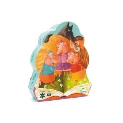 Puzzle Silhouette-24pcs LES TROIS PETITS COCHONS Djeco