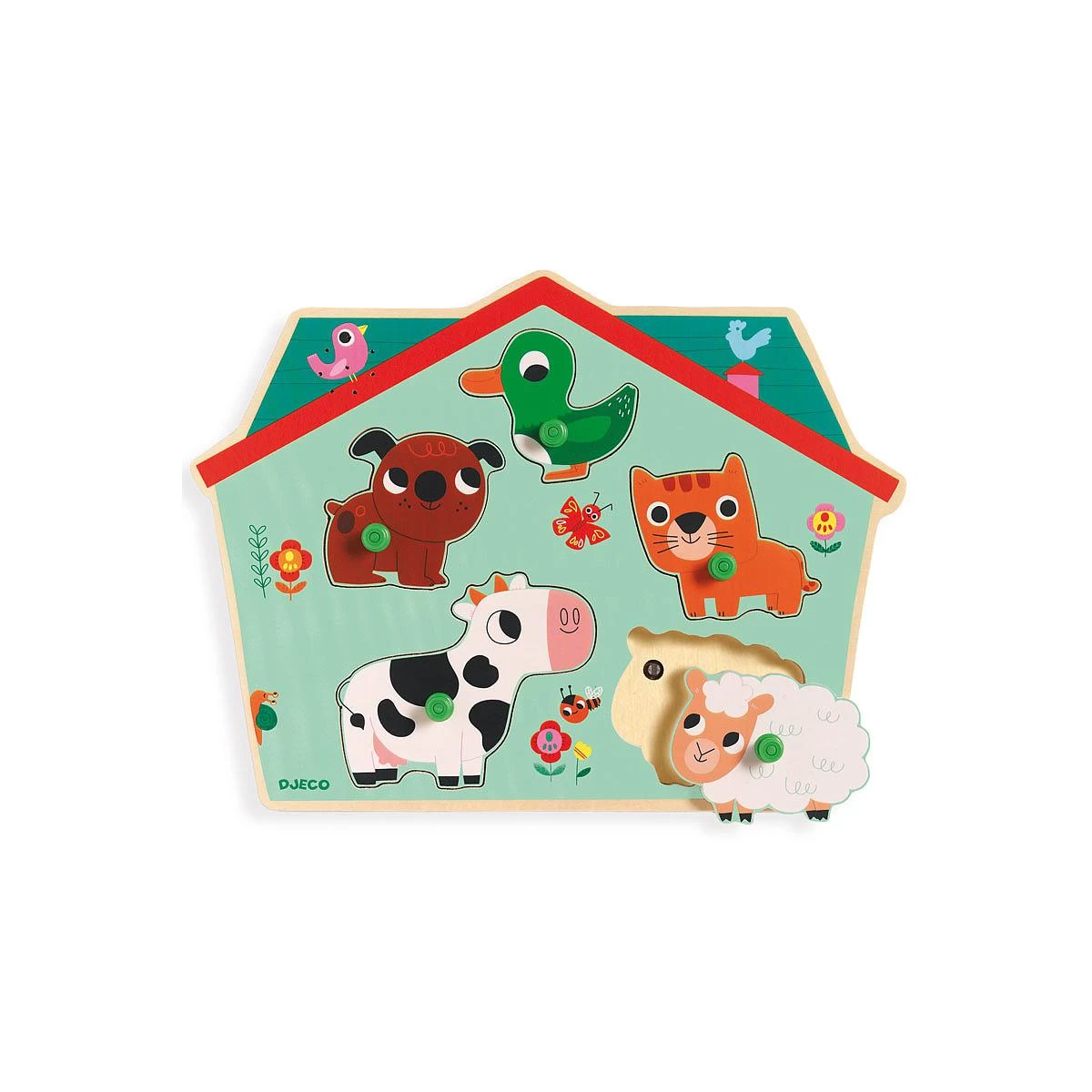 Puzzle Sonore Bois OUAF WOOF Djeco 1 Puzzle Sonore Bois OUAF WOOF Djeco