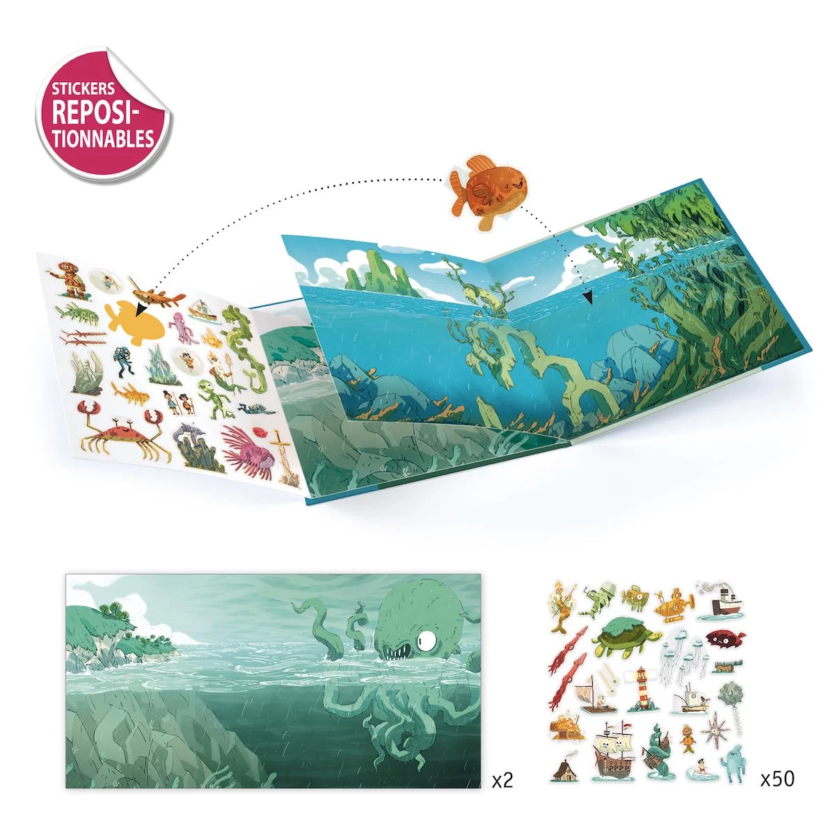 Stickers Les Aventures En Mer Djeco 2 Stickers Les Aventures En Mer Djeco – Image 2